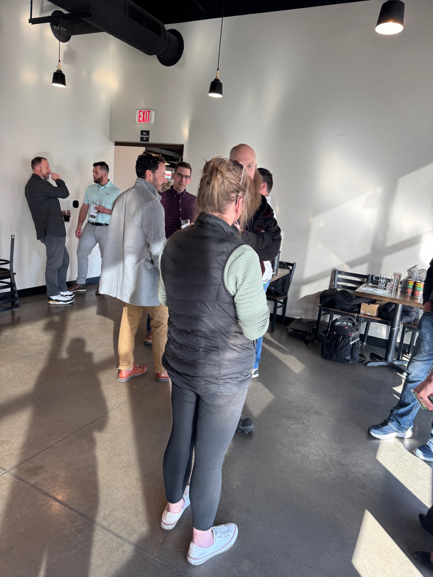 Professionals connecting at an event